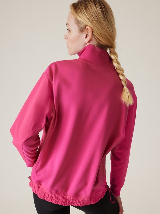2 of 8 showing, with the color Salvia Pink of product Triumph Hybrid Half Zip Sweatshirt
