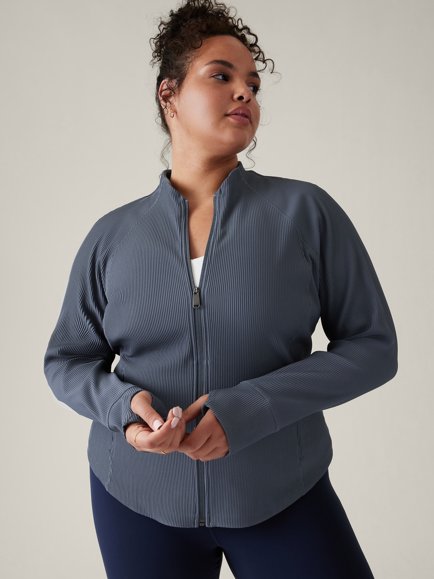 Salutation Ribbed Jacket Athleta