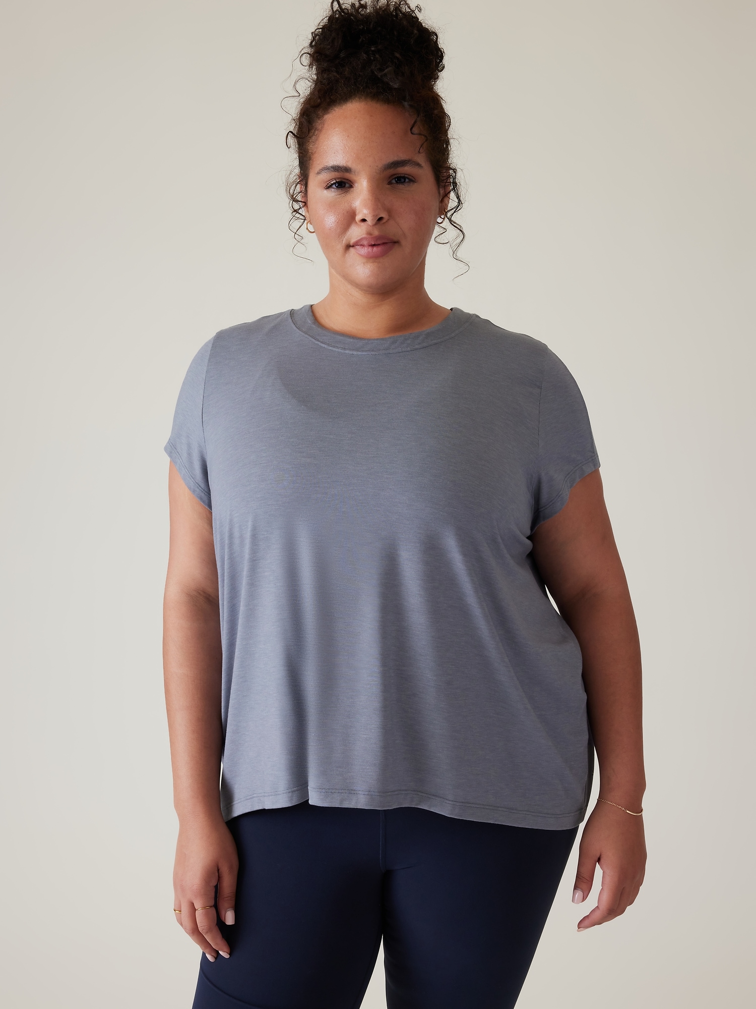 Athleta With Ease Tee blue. 1