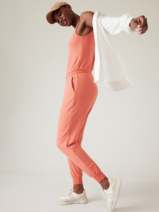 2 of 8 showing, with the color Soft Persimmon of product Balance Jumpsuit