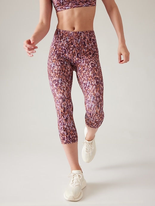 1 of 8 showing, with the color Flare Abstract Maroon of product Ultimate Stash Capri