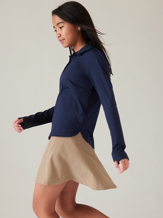 Image number 4 showing, Athleta Girl School Day Long Sleeve Polo