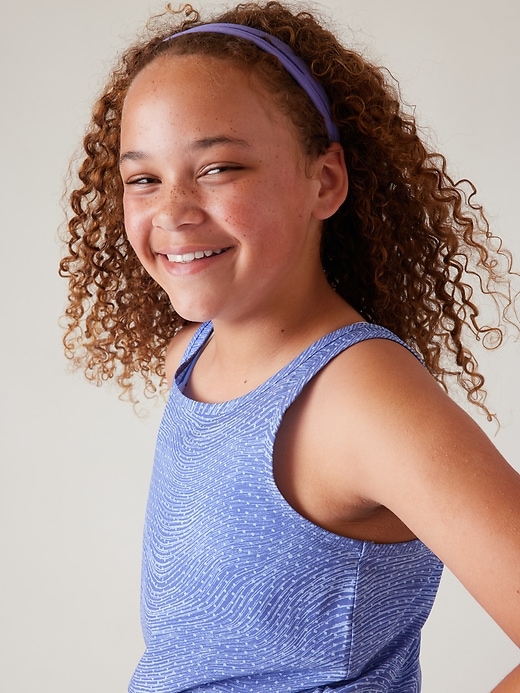 1 of 8 showing, with the color Dark Adonis Blue of product Athleta Girl Double Trouble Headband