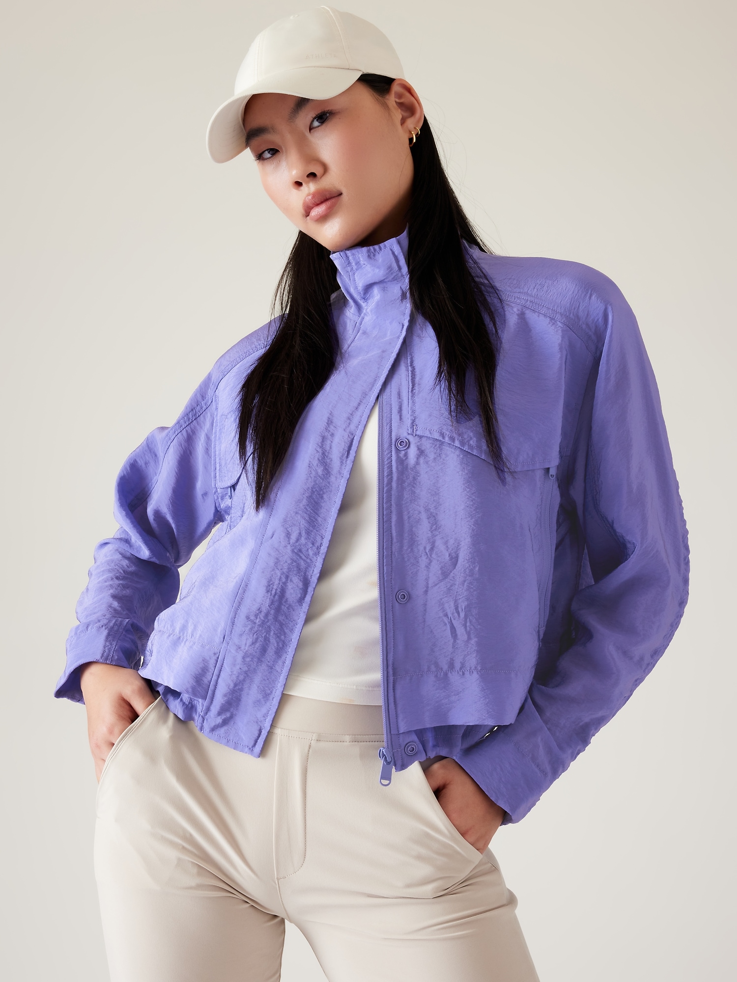 Athleta Arrival Jacket blue. 1