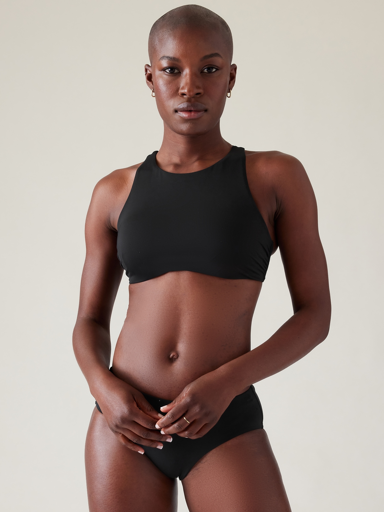 Athleta Maldives Bra Cup Bikini Top black. 1