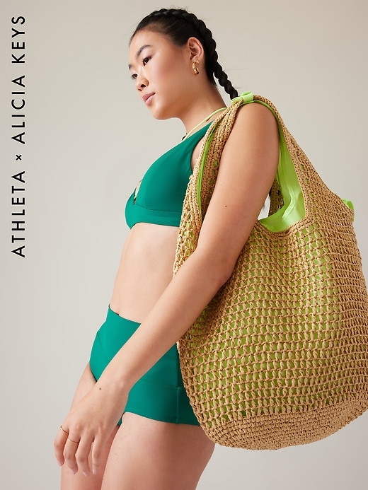 Image number 1 showing, Keys Woven Beach Bag