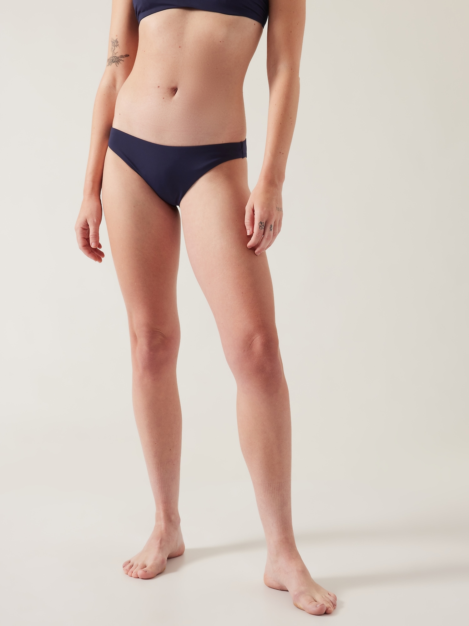 Athleta Clean Low Rise Swim Bottom blue. 1