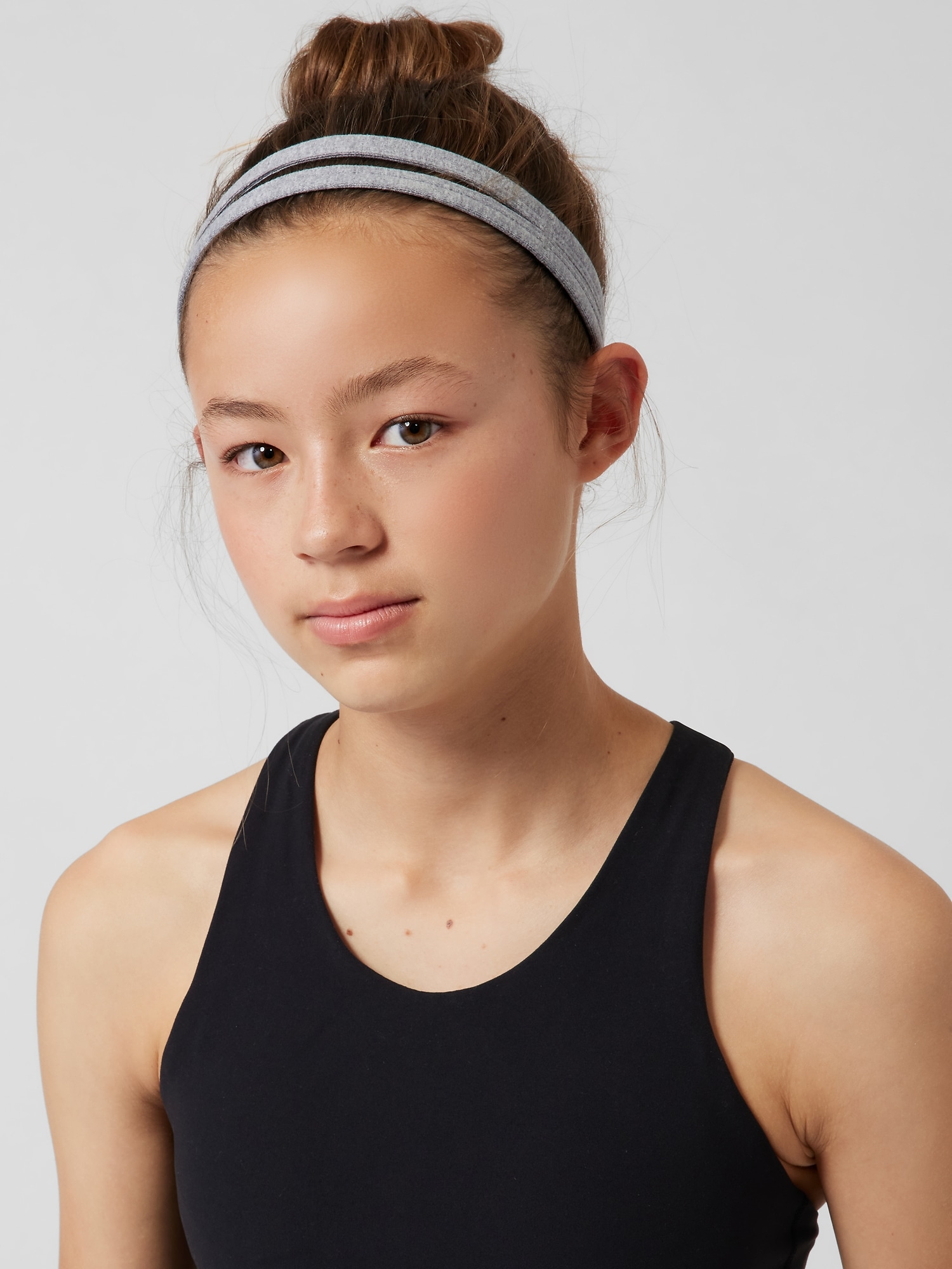 Athleta Girl Double Trouble Headband gray. 1