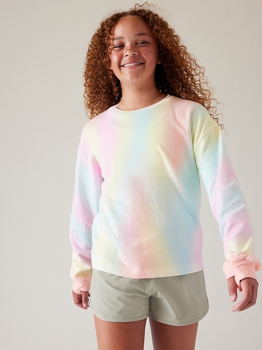 Image number 1 showing, Athleta Girl Rainbow Days Sweatshirt