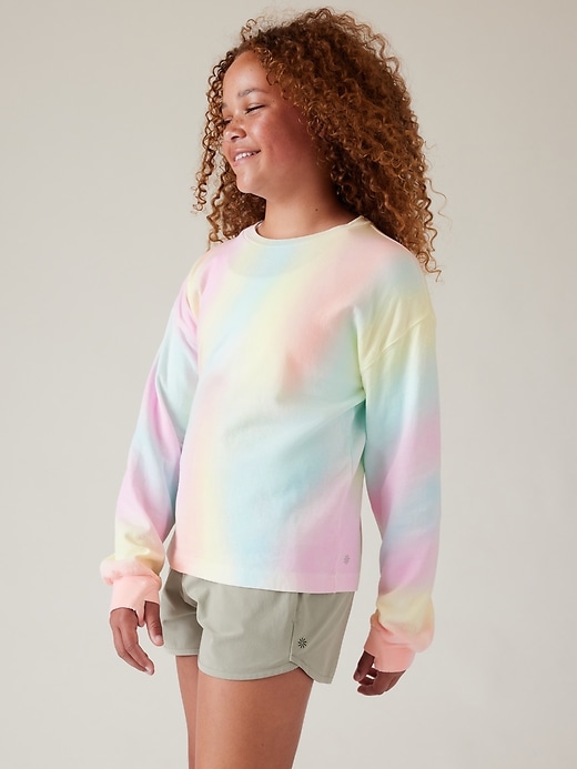 Image number 4 showing, Athleta Girl Rainbow Days Sweatshirt