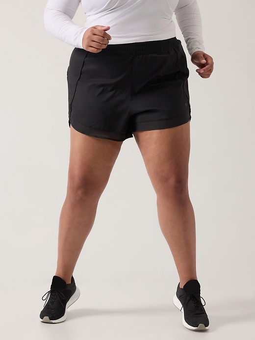 Image number 6 showing, Mesh Racer Run Mid Rise 4 Short