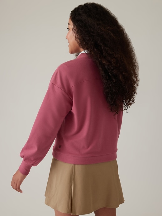 2 of 8 showing, with the color Berry Rose of product Athleta Girl RetroChill Cardigan