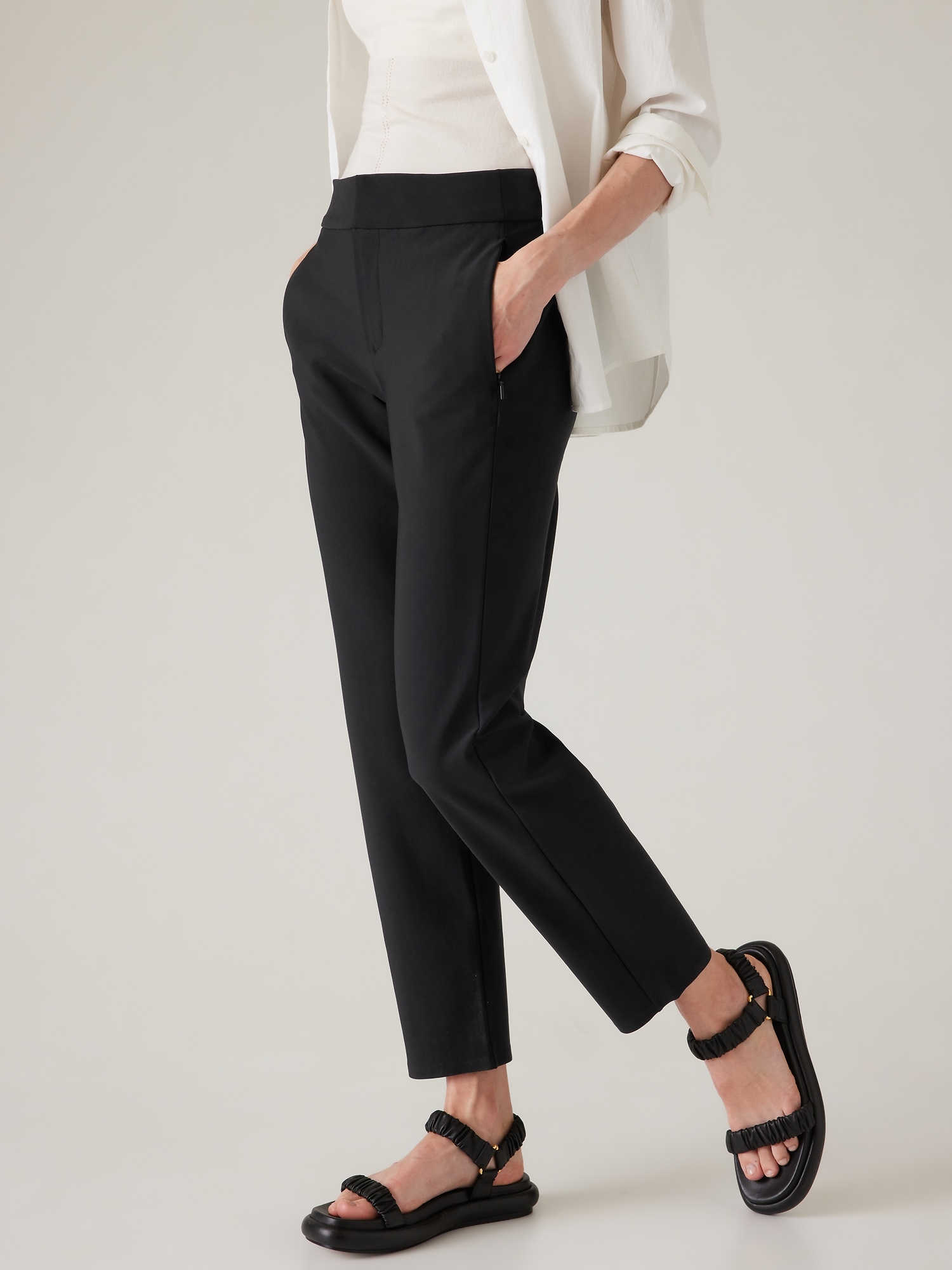 Athleta Solid Black Casual Pants Size 6 (Tall) - 66% off