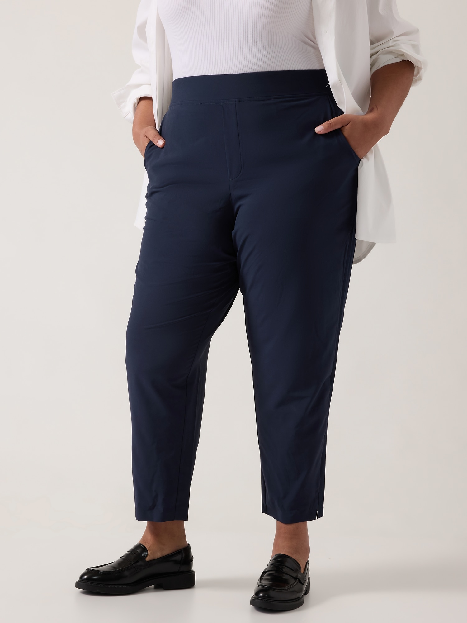Athleta Brooklyn Mid Rise Ankle Pant In Navy