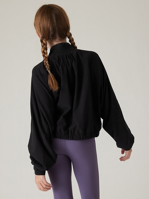 2 of 8 showing, with the color Black of product Athleta Girl Good Days Bomber