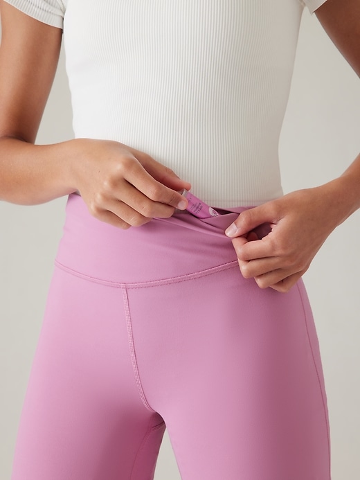 2 of 8 showing, with the color Maritima Pink of product Athleta Girl Transcend Crossover 7/8 Legging