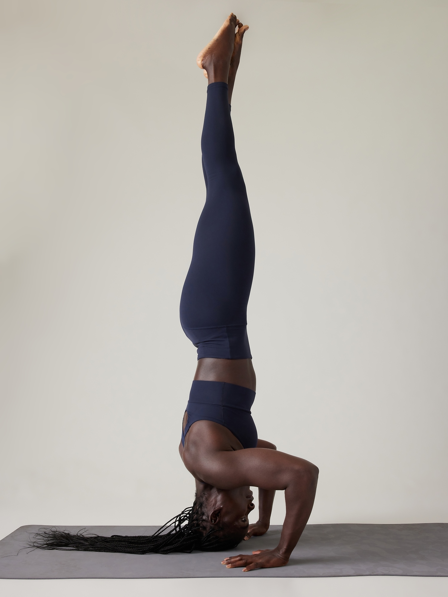 Athleta Navy High Rise Mesh Tux Tight Yoga Fitness Pant #456741 NWT! S Small