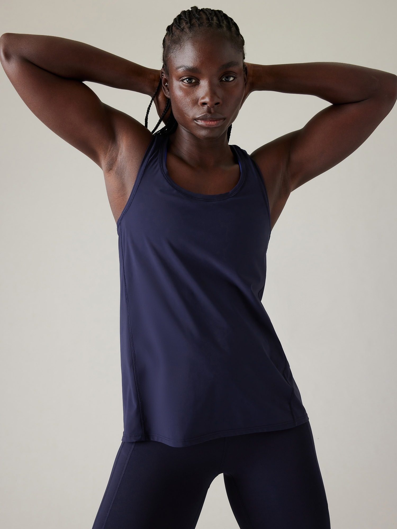 Ruched Seamless Scoop Neck Tank