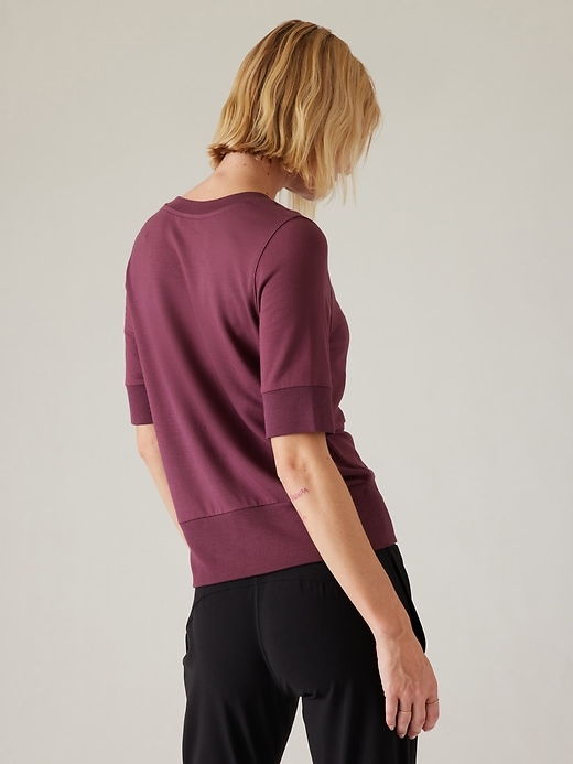 2 of 8 showing, with the color Aubergine of product Step Forward Sweatshirt Tee