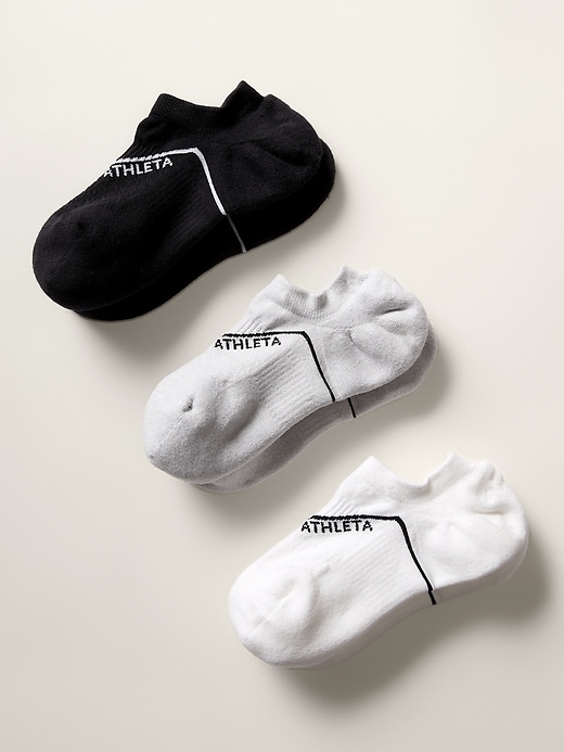 Image number 1 showing, Athleta Everyday No Show Sock 3-Pack