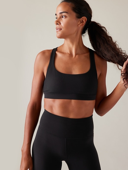 1 of 8 showing, with the color Black of product Exhale Rib Bra A-C