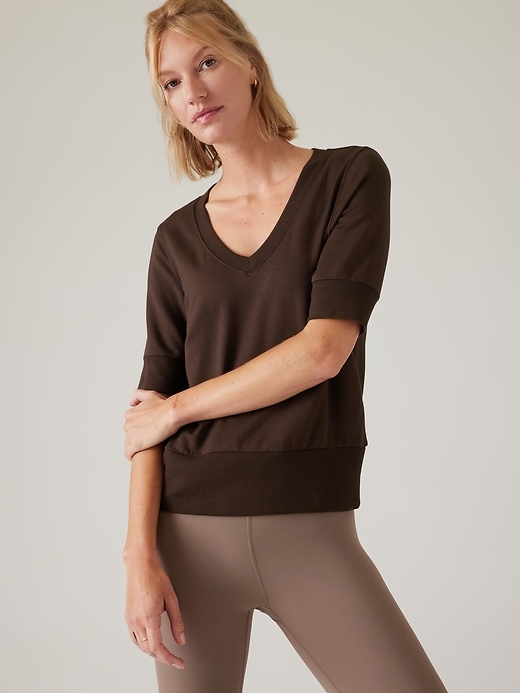 1 of 8 showing, with the color Toasted Brown of product Step Forward Sweatshirt Tee
