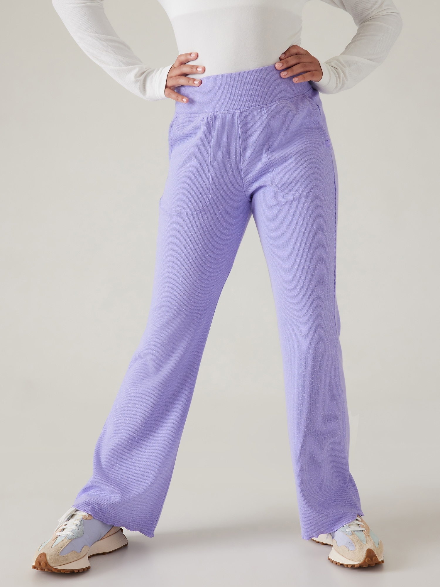 NEW ✨Athleta Stride Pant Large Purple Stretch Wide Leg Women's