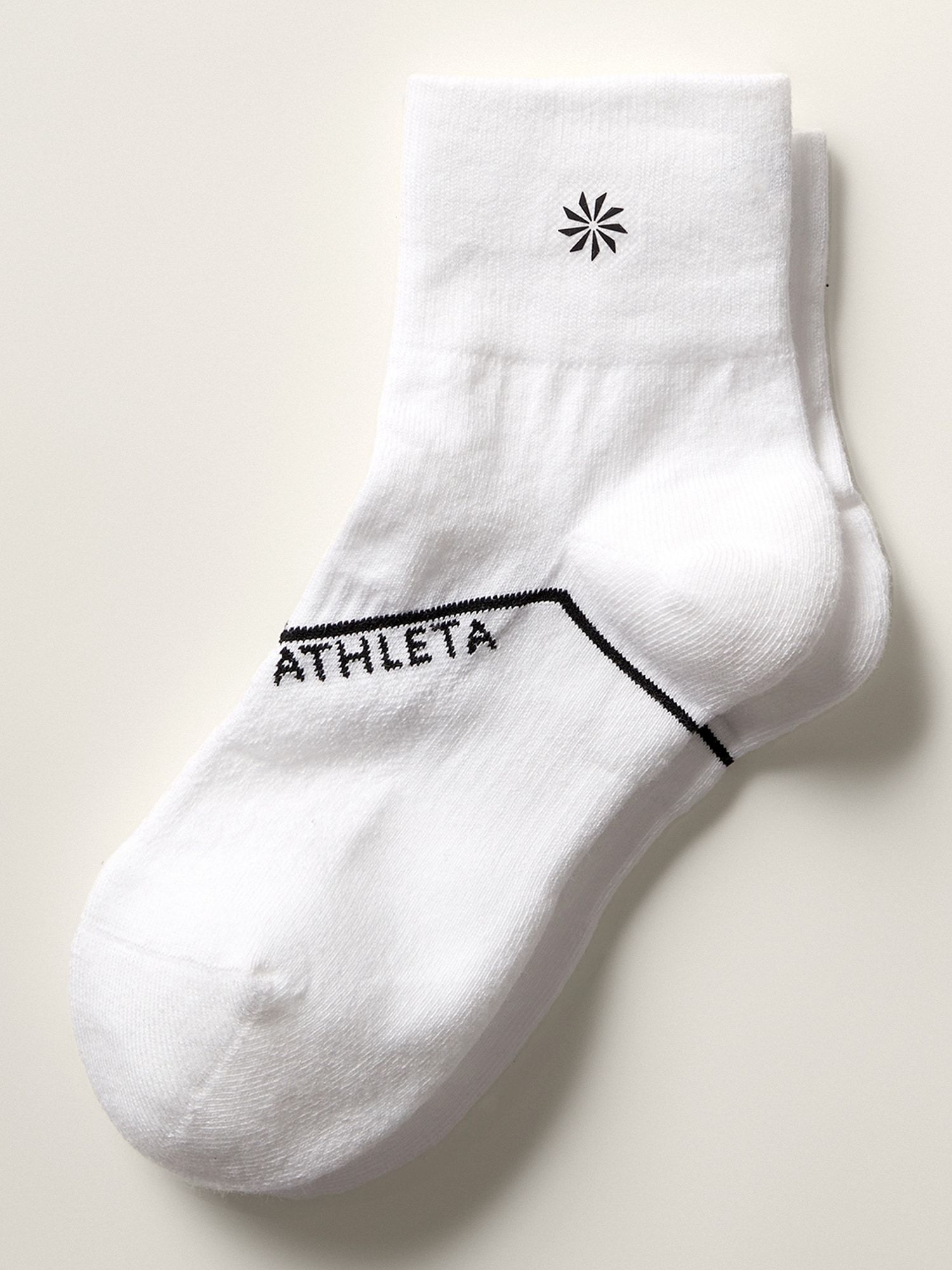 Athleta Everyday Quarter Crew Sock In White