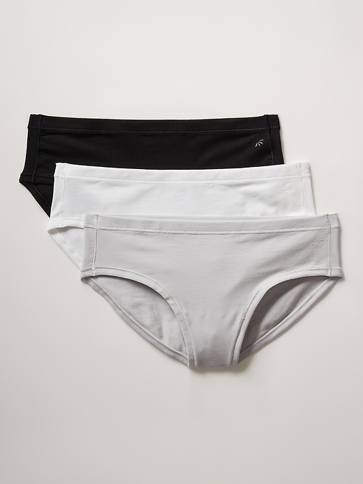 1 of 8 showing, with the color Neutral of product Athleta Girl 24/7 Cotton Bikini 3-Pack