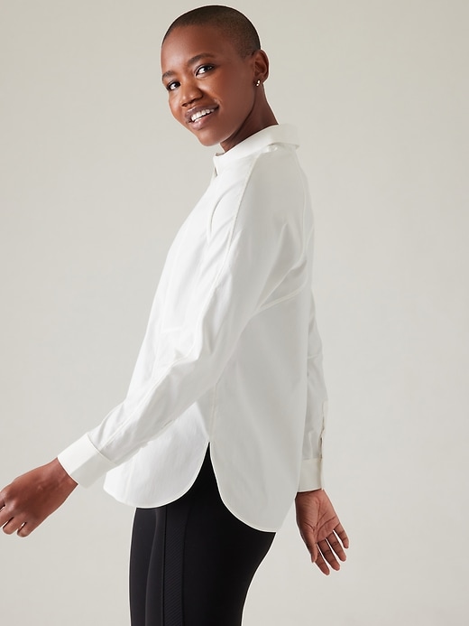 Image number 3 showing, Relaxed Poplin Top