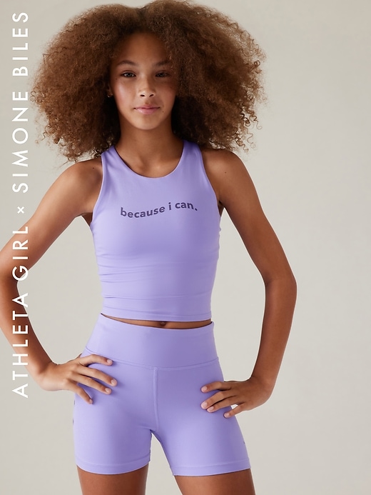 Image number 1 showing, Athleta Girl x Simone Biles Long Distance Bra