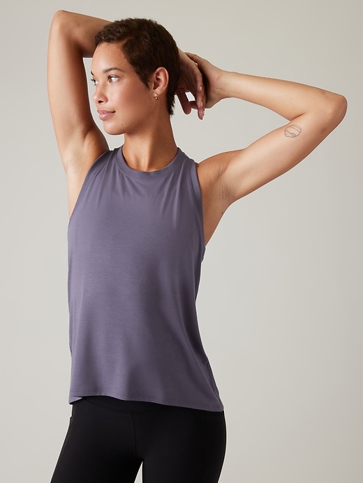 1 of 8 showing, with the color Nightfall Purple of product Ease In Tank