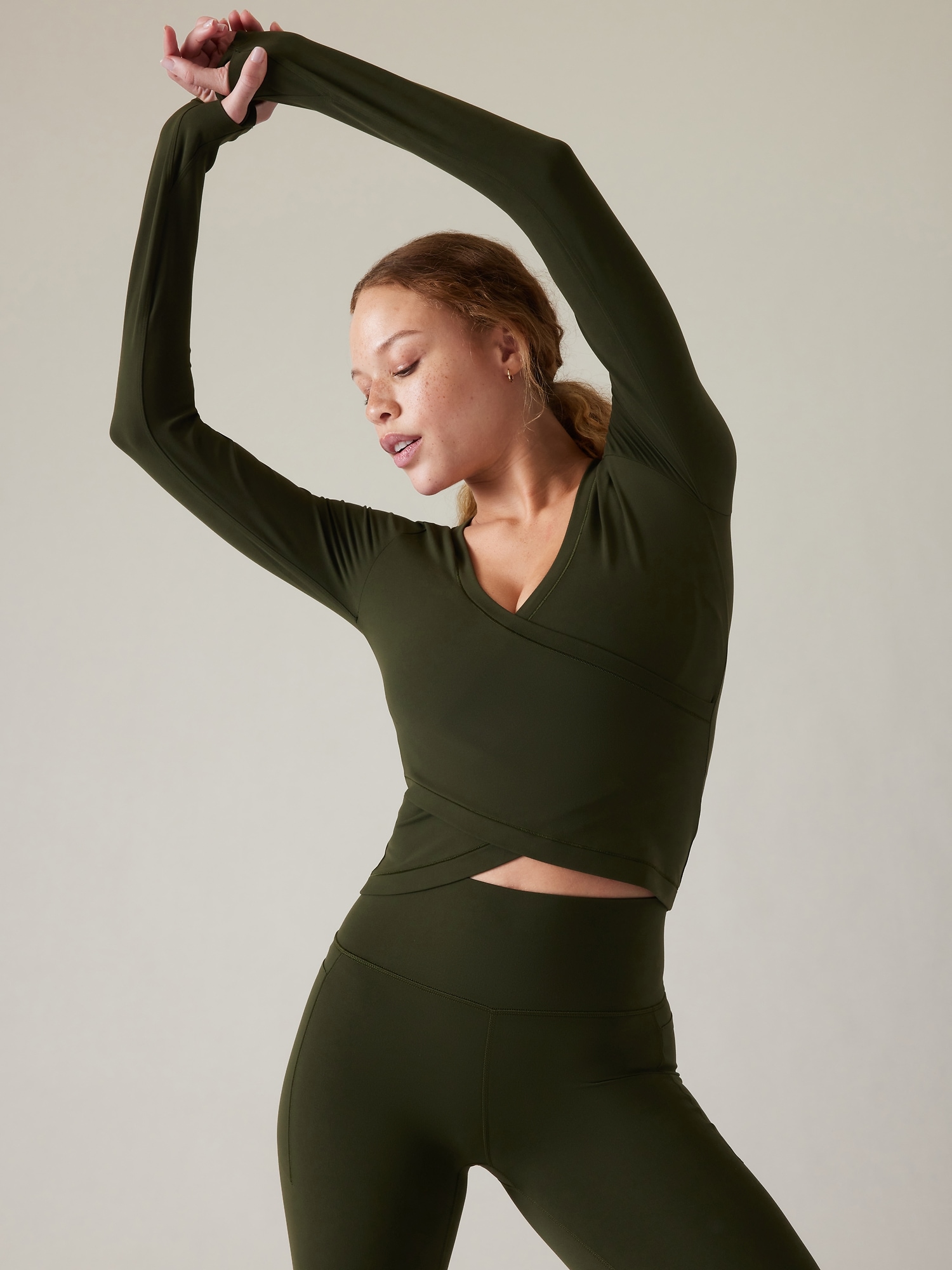 Sports Long Sleeve Shirts Yoga Dance Crop Top Shawl Fitness