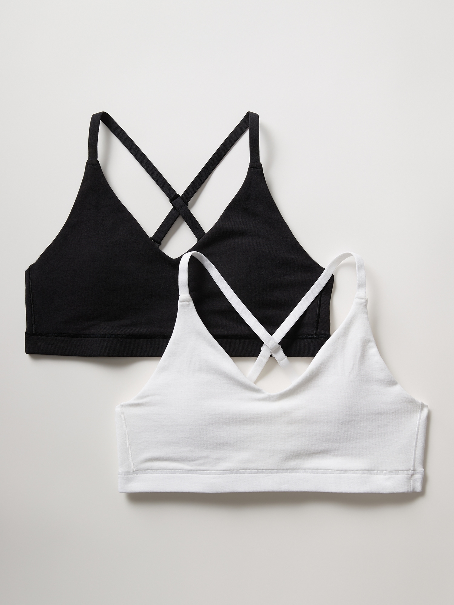 Mademoiselle' Black and White Sports Fitness Bra