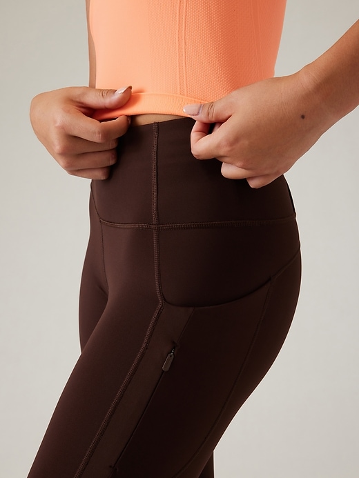 2 of 8 showing, with the color Foxglove Peach of product Momentum Seamless Sport Length Mock Tank