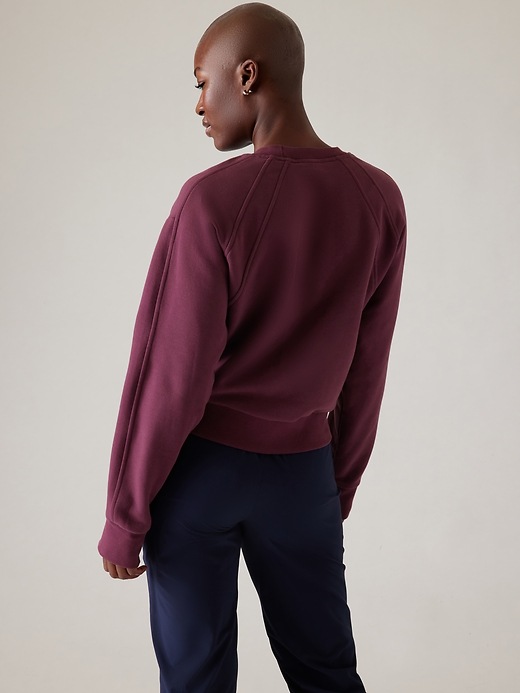 2 of 8 showing, with the color Aubergine of product Retroplush Revive Crewneck Sweatshirt