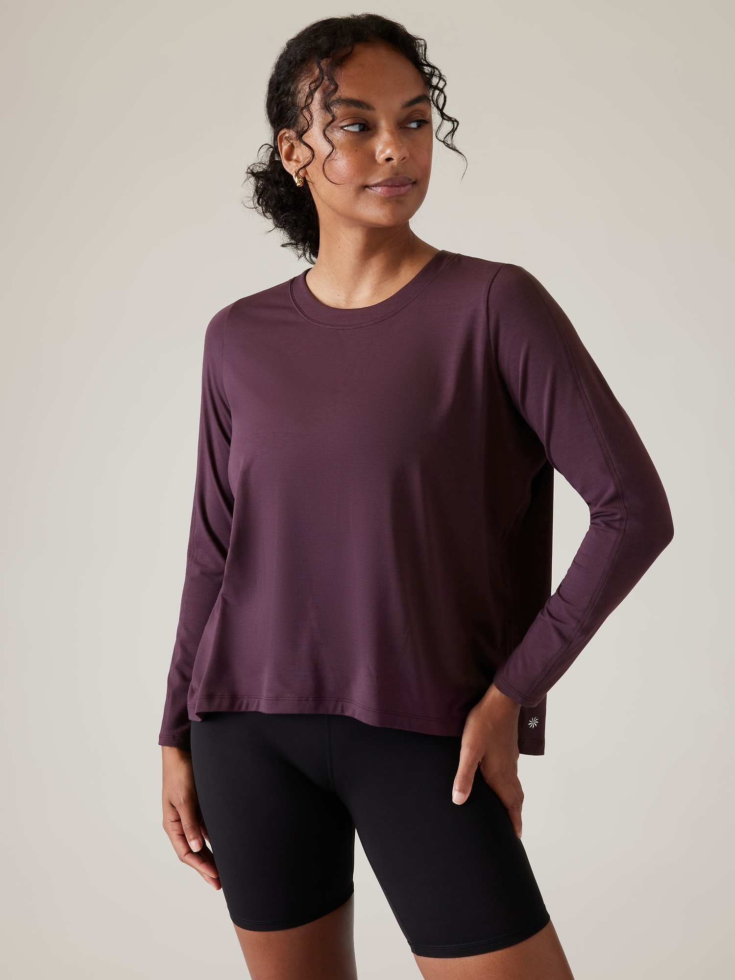 Athleta With Ease Top In Spiced Cabernet