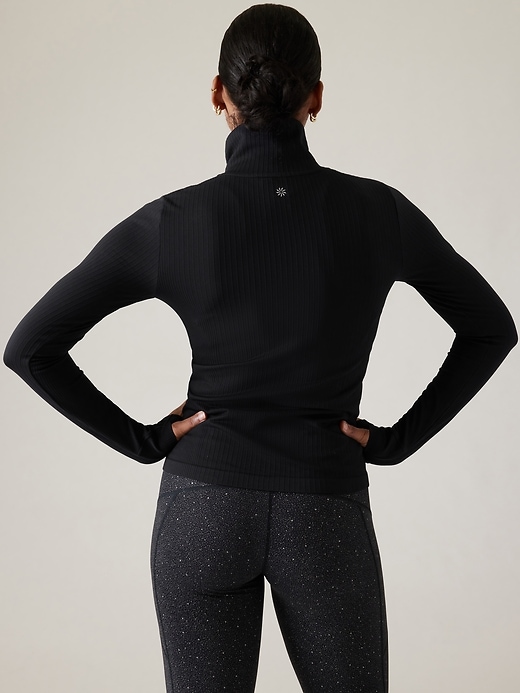 2 of 8 showing, with the color Phantom Black of product Flurry Seamless Henley