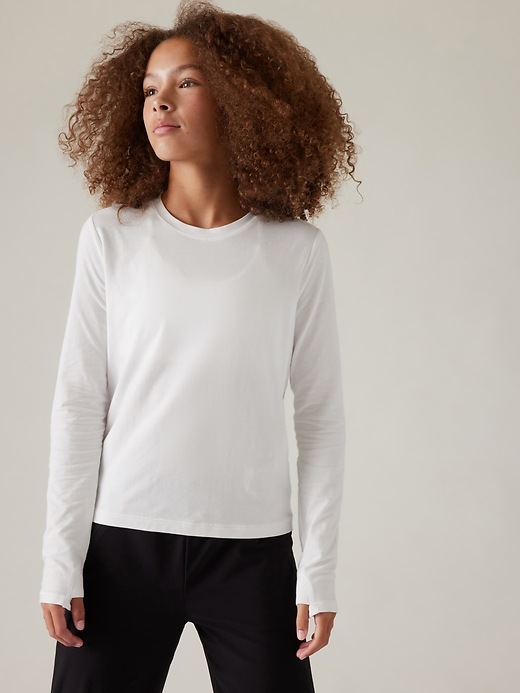 2 of 8 showing, with the color White of product Athleta Girl Perfect Twist Top