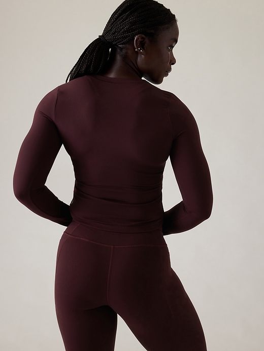 2 of 8 showing, with the color Spiced Cabernet of product Transcend Wrap Top