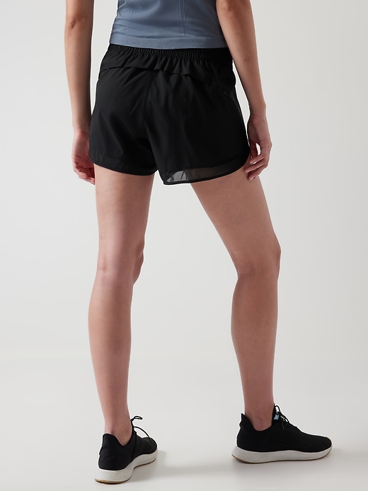 Image number 3 showing, Mesh Racer Run Mid Rise 4 Short