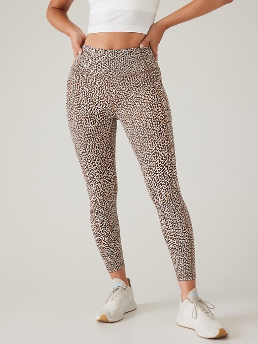 1 of 8 showing, with the color Camilla Brown of product Ultimate Stash High Rise Textured 7/8 Legging