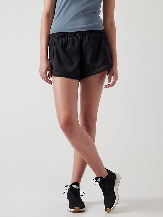 Image number 1 showing, Mesh Racer Run Mid Rise 4 Short
