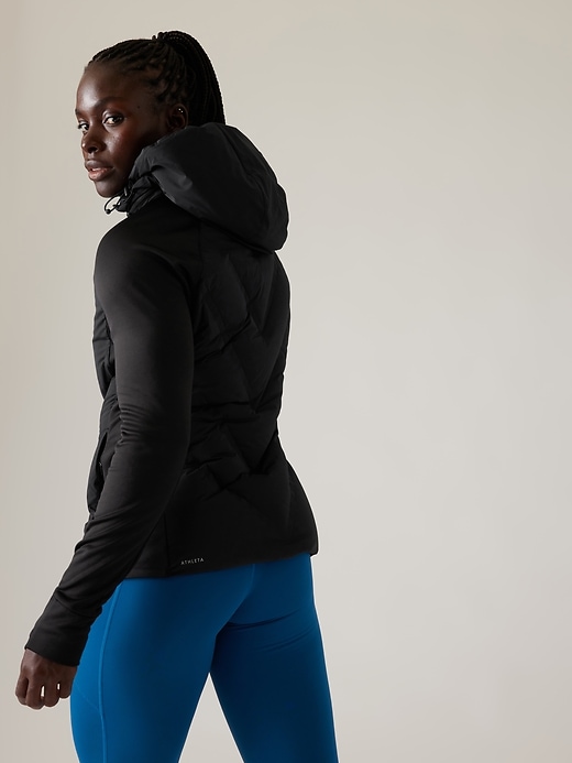 Athleta, Jackets & Coats, Athleta Womens Size Xs Hooded Pockets  Thumbholes Full Zip Jacket Logo Rn 5423
