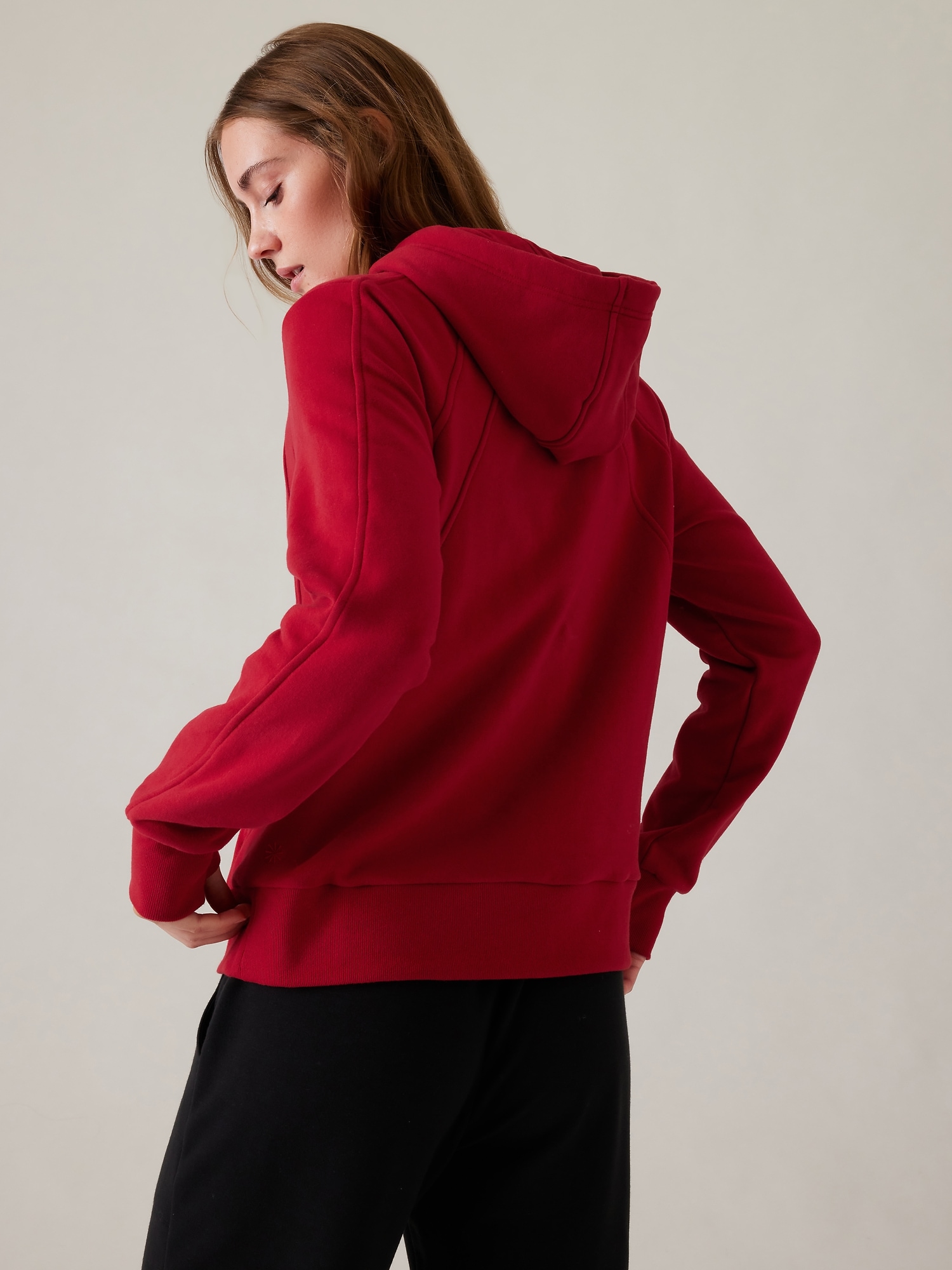 Red hoodie discount zip up womens