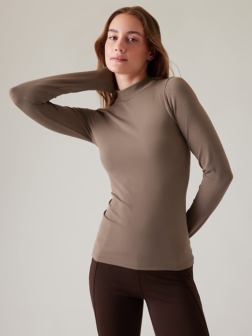 Image number 1 showing, Renew Seamless Mock Neck Top