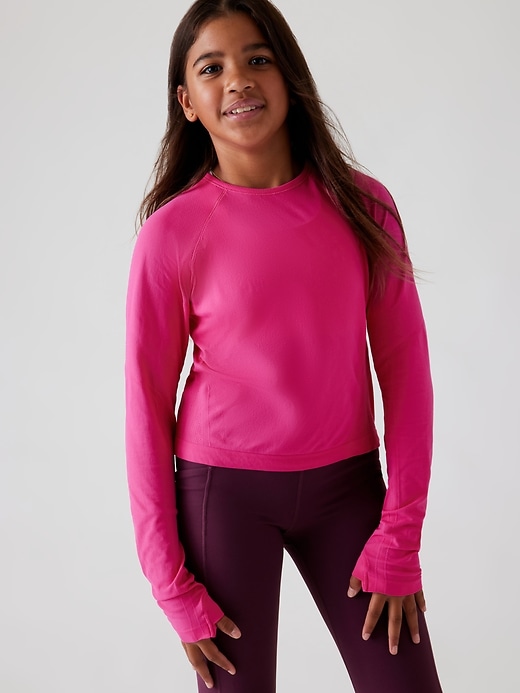 Athleta Girl Power Up Sport Length Seamless Top | Athleta