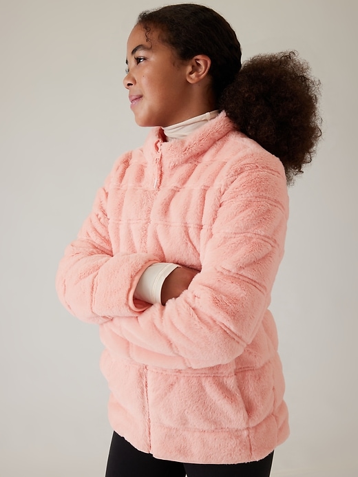 Image number 2 showing, Athleta Girl Reversible Warm + Fuzzy Jacket