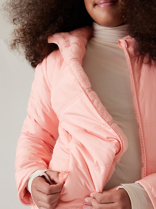 Image number 5 showing, Athleta Girl Reversible Warm + Fuzzy Jacket