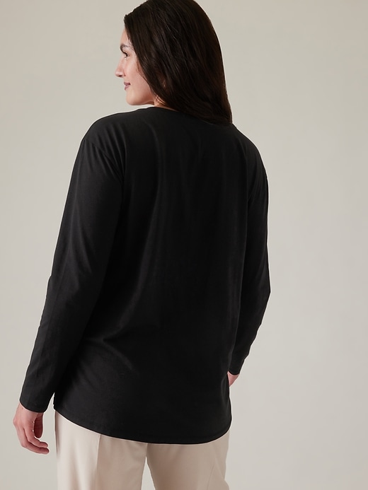 2 of 8 showing, with the color Black of product Outbound V-Neck Top